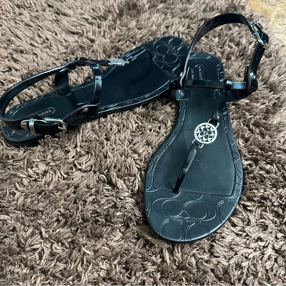 Black Coach Women's Sandals